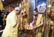 Indian VP Radhakrishnan Offers Prayers At Seetha Amman Temple In Sri Lanka’s Seetha Eliya